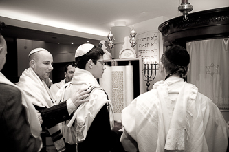 Tommer's Bar Mitzvah ceremony Spanish and Portuguese Synagogue