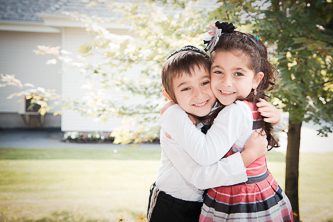 Mendel and his sister, St-Lazare. Photos by Motti Montreal|Vaudreil family portraits photographer